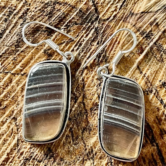 Translucent Fluorite Earrings 1 1/2” - Picture 7 of 11